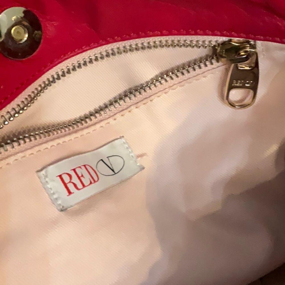 RED VALENTINO Pink/Fuschia Supple Leather Bag/Tote Elegant Large Bow Detail - Picture 7 of 14